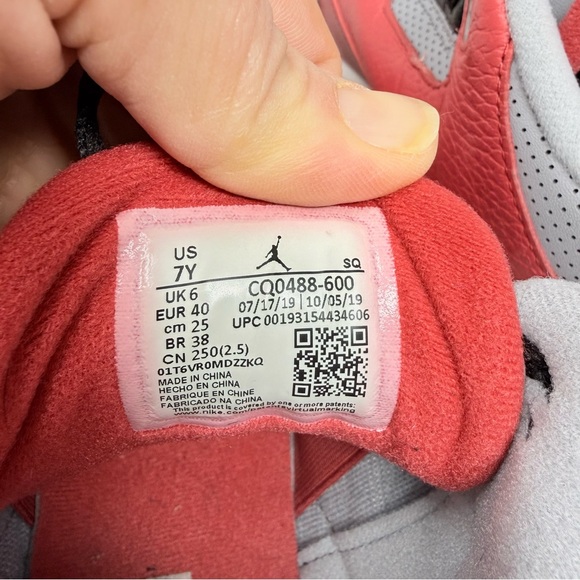 Air Jordan 3 Retro SE GS 'Unite' Fire Red Cement CQ0488-600 Size 7Y/8.5 Womans - Picture 8 of 10